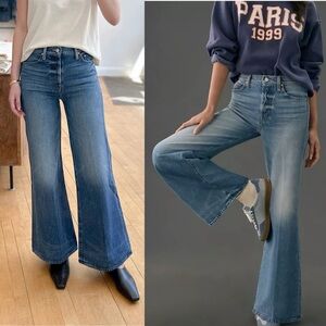 Anthropologie Mother Tomcat Wide Pretty is as Pretty Does Jeans